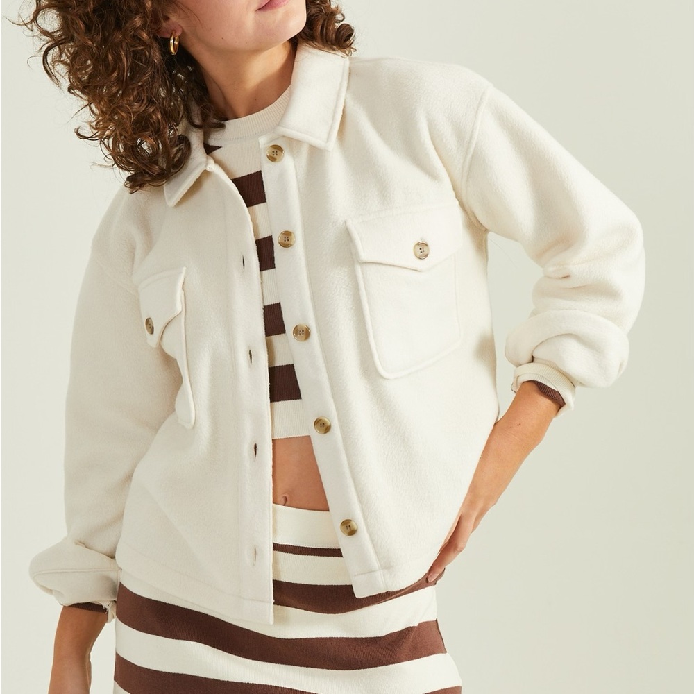 Altar'd State White Teddy Jacket
